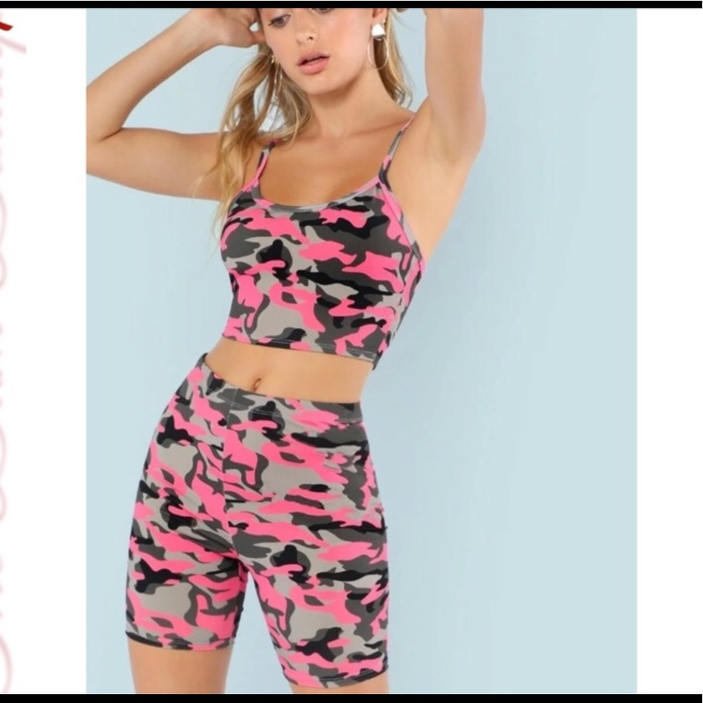 BNWOT Camo Print Shorts Set